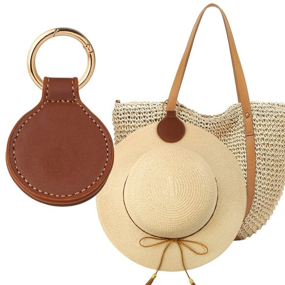 Genuine Leather Magnetic Hat Clip Travel Accessory Bag Hook Storage